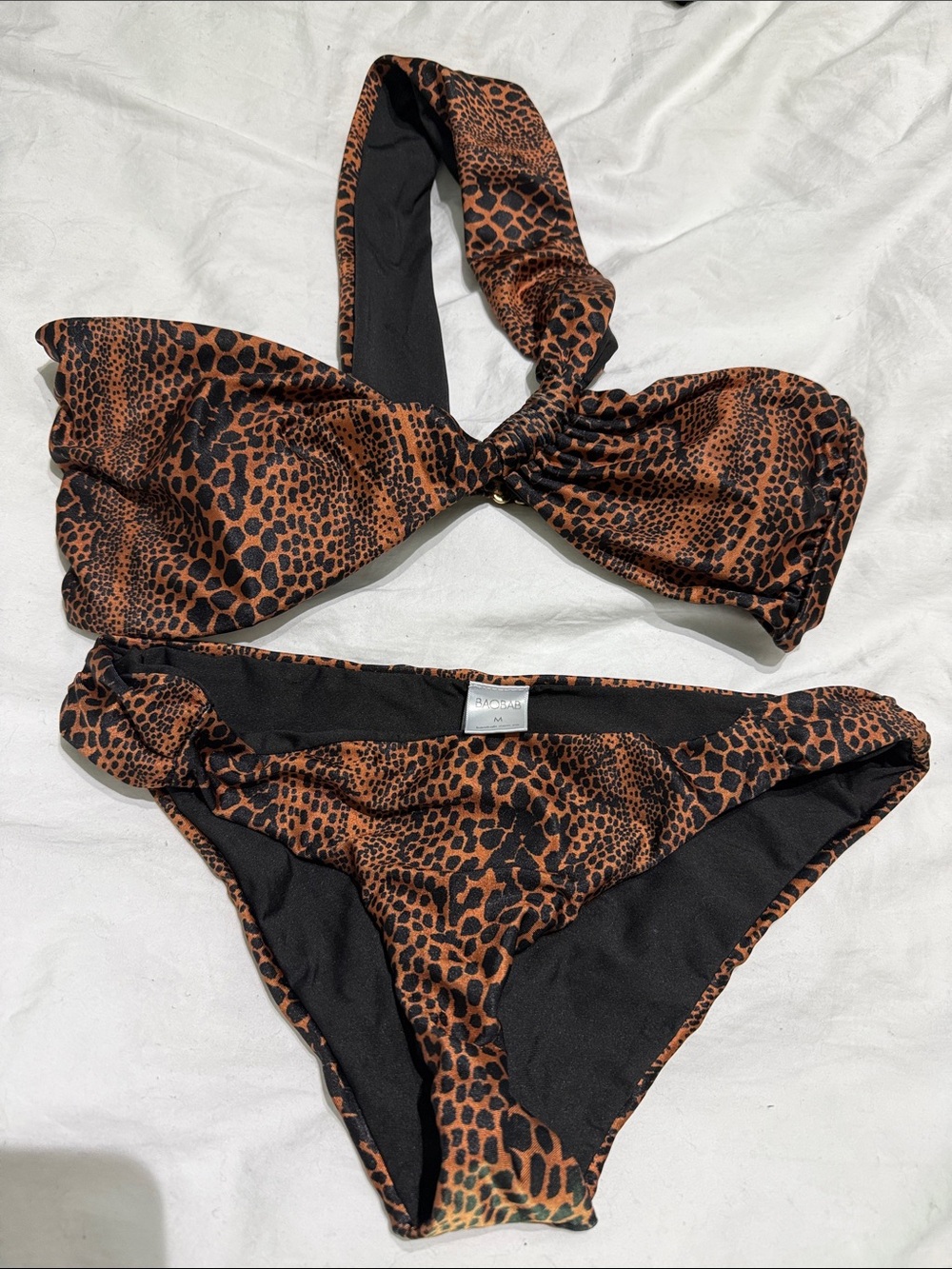 Baobab Collection Leopard Print Bikini - Brown & Black
